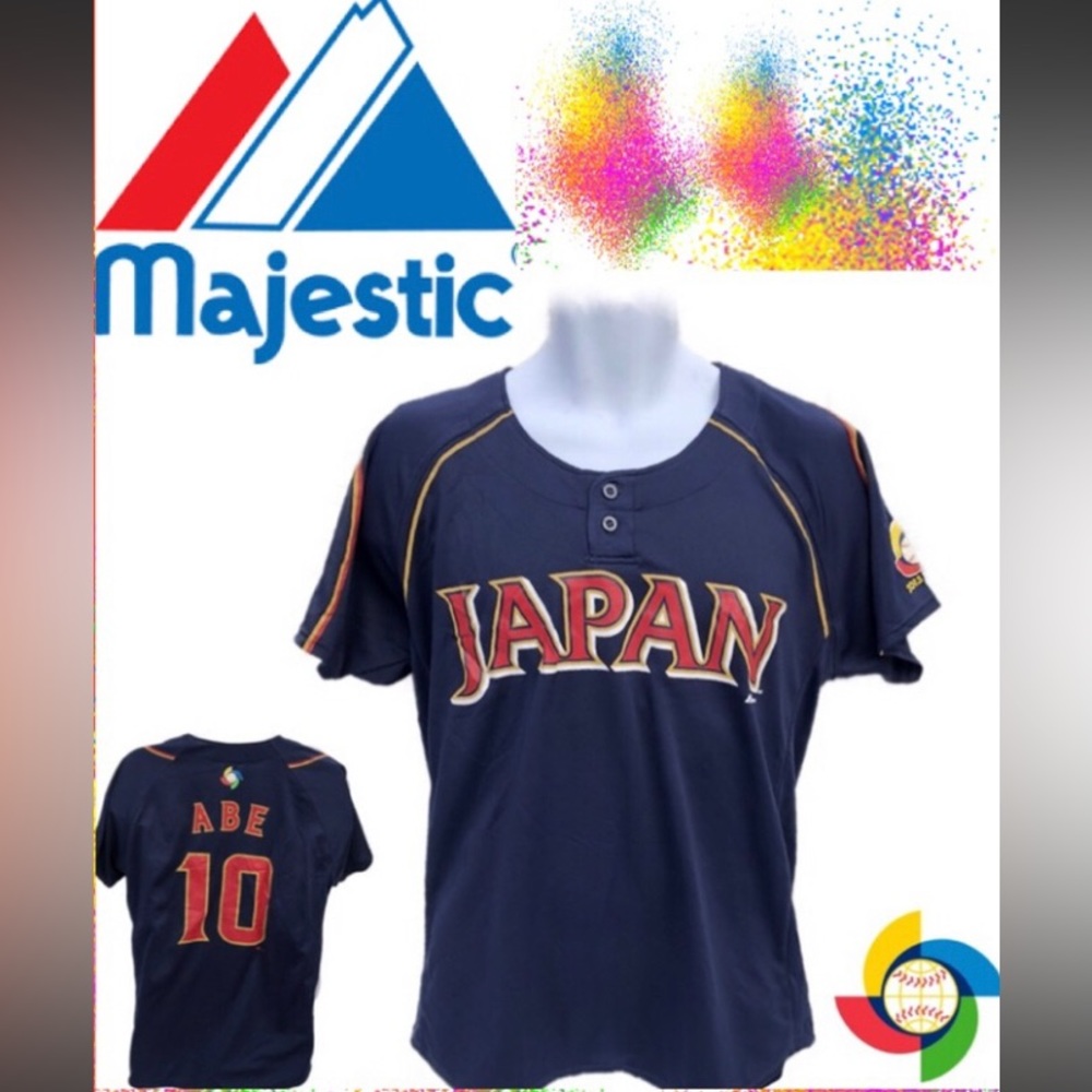 🛑CLEARANCE‼️ 🆕 2013 WORLD BASEBALL CLASSIC JAPAN ABE JERSEY MAJESTIC
